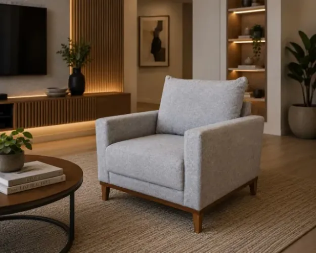Poltrona de Linho Moderna PROMOÇÃO
