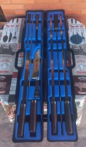 Kit para churrasco aço inox