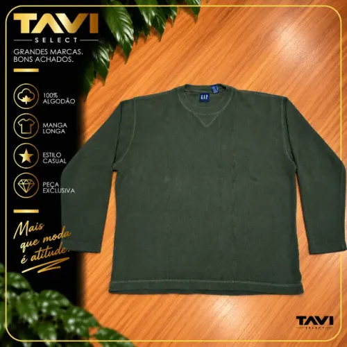 Suéter GAP Vintage - Verde Militar -Tam. L