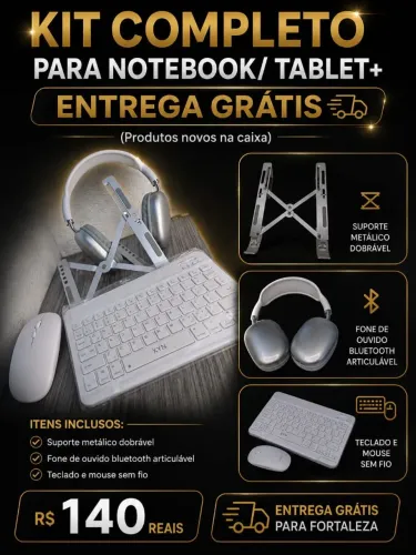 O KIT PARA NOTEBOOK/ TABLET+ ENTREGA GRÁTIS<br><br>KIT PARA NOTEBOOK/ TABLET+ ENTREGA GRÁTIS