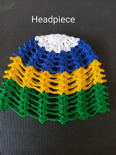 Headpiece, touca de crochê 