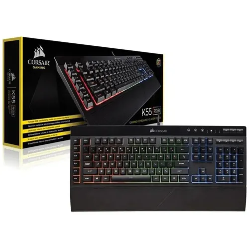 Teclado Gamer Corsair K55 RGB LED ABNT2 - CH-9206015-BR |