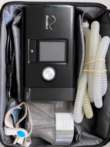 CPAP ResMed AirSense 10 AutoSet com umidificador e bolsa