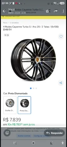 Jogo de rodas modelo.porsche turbo