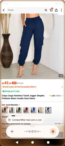 Calça nova.