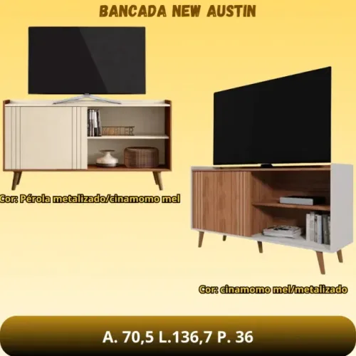 Rack para TV 1.36m Largura New - Entrega e Monta na Hora