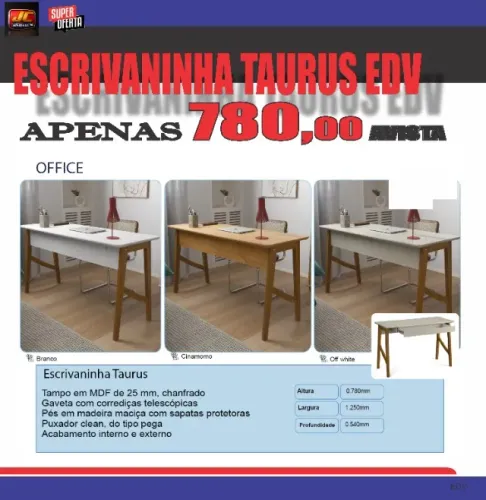 ESCRIVANINHA TAURUS EM MDF
