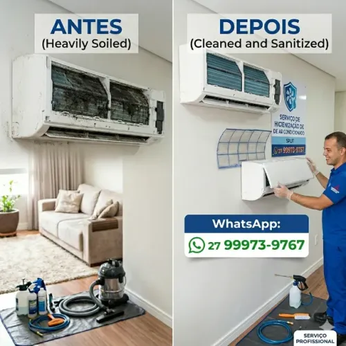 Limpeza de Ar Condicionado Split + Economia de energia e aumento da vida útil do aparelho