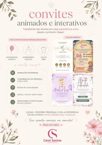 Convites interativos 