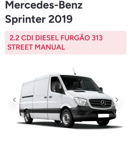 Mercedes-Benz Sprinter 313 Furgão Longo T. Alto Diesel 2019