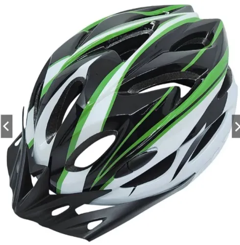 Capacete Ciclismo Com corrente e par de chaves Viseira Removível Bike Verde tamanho G