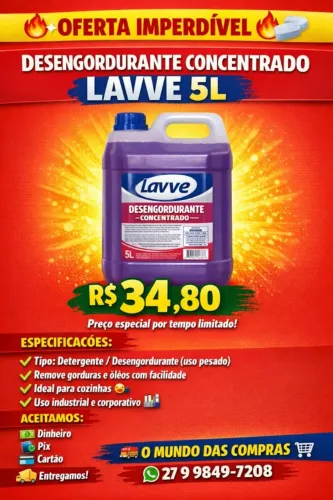 DESENGORDURANTE CONCENTRADO 5L LAVVE