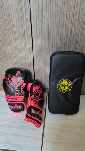 Kit luta muhay tai - boxe - saco, luva, manopla