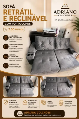 Sofás retrátil várias medidas