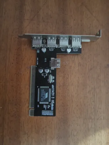 Placa de expansão PCI Usb 2.0 - 4 + 1 com 5 Portas até 480mbps 