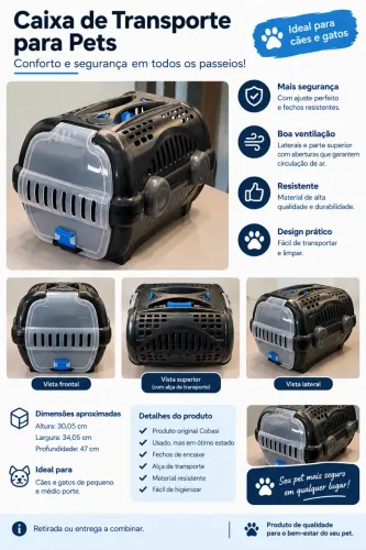 Caixa de Transporte para Cães e Gatos