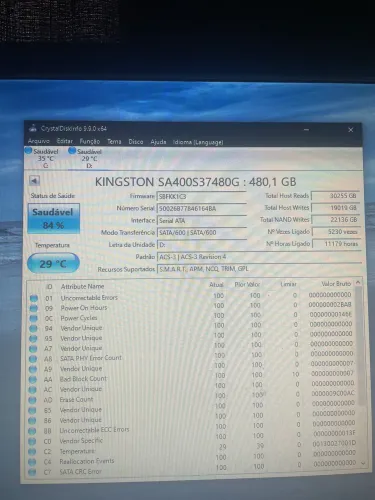 SSD 480gb Kingston