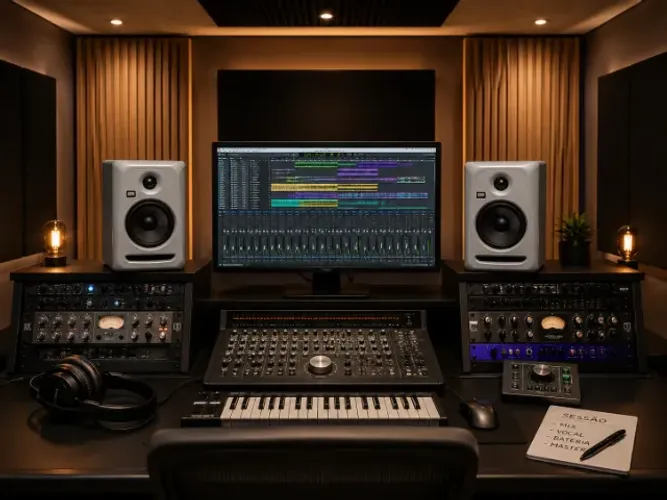 Par de Monitor de Estúdio Amplificado Ativo KRK Classic 5, Com Fio, Prata, RCA/XLR/TRS