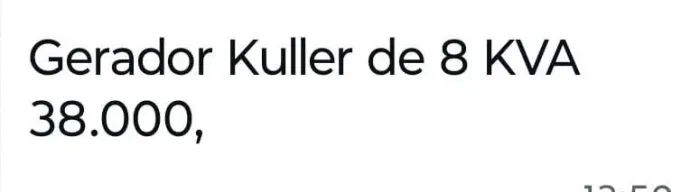 Gerador kuller 8 KVA