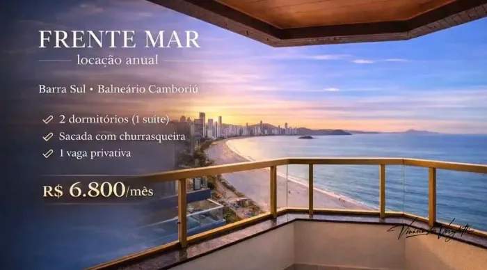 Apartamento para Locação em Balneário Camboriú, Barra Sul, 2 dormitórios, 1 suíte, 2 banhe