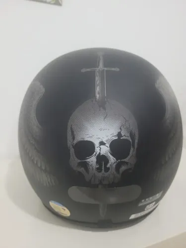 Capacete moto aberto Peels F-21 Sword Preto Fosco com grafite- 56