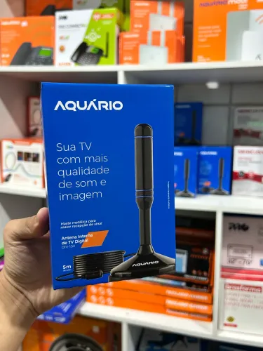 Antena de Tv Digital Aquário com 5 Metros de Cabo