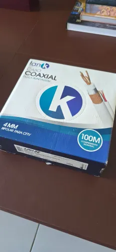 Cabo coaxial caixa 100m dupla blindagem LANk