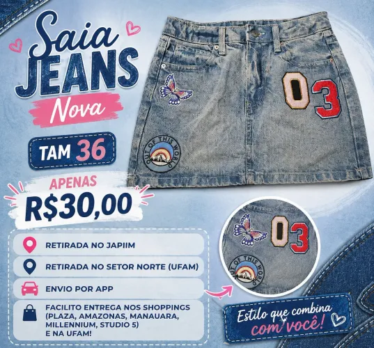 Saia Jeans Nova