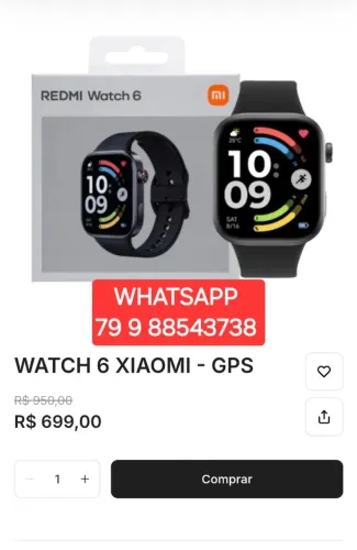 WATCH 6 XIAOMI GPS STRAVA ORIGINAL LACRADO LANÇAMENTO TEMOS OUTROS MODELOS TAMBÉM