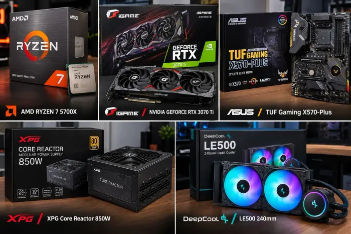 ? KIT PC GAMER ? RYZEN 7 5700X + RTX 3070 Ti + X570 | PEÇAS SEPARADAS