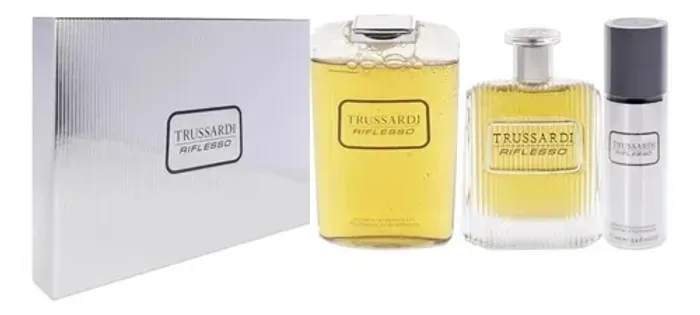 Perfume Lomani Trussardi Riflesso EDT 100mL com gel de banho e desodorante