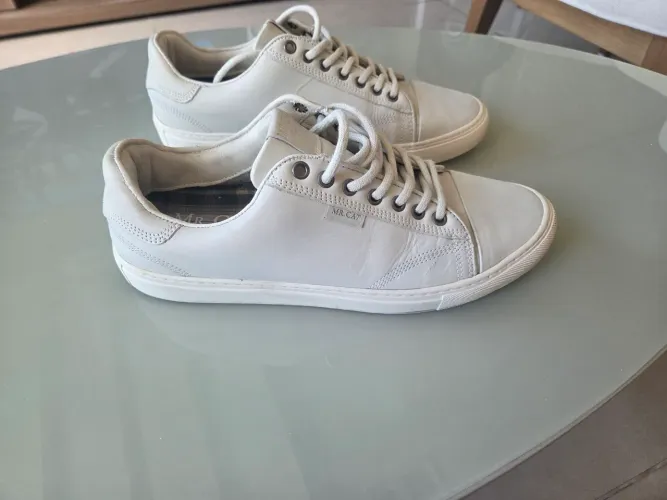 Sapatênis Mr.Cat na cor Off White número 40