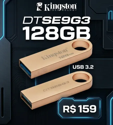 # Pendriver Kingston 128 GB Gold DataTraveler SE9 Gen 3 USB 3.2
