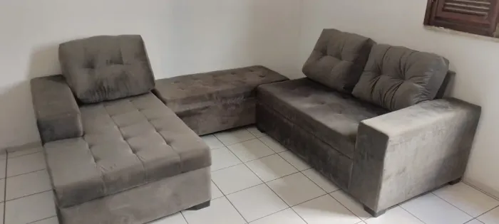 Sofá 3 módulos (brinde 1 torradeira nova).