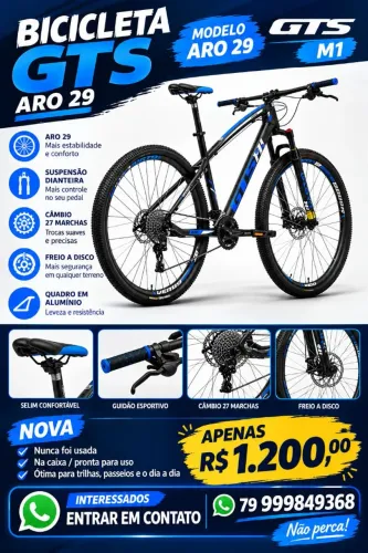 Bicicleta aro 29 nova