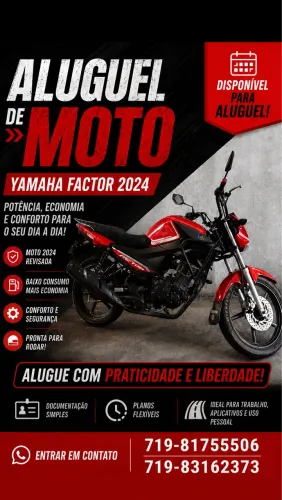 ALUGUEL DE MOTO - YAMAHA FACTOR 2024