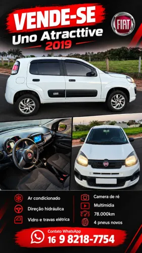 Fiat Uno Attractive 1.0 EVO Fire Flex 8V 5P 2019