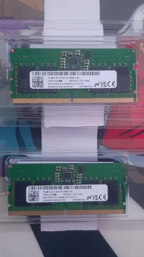 16 (2×8) GB Memória Ram notebook ddr5 4800MHz CL40 Micron 