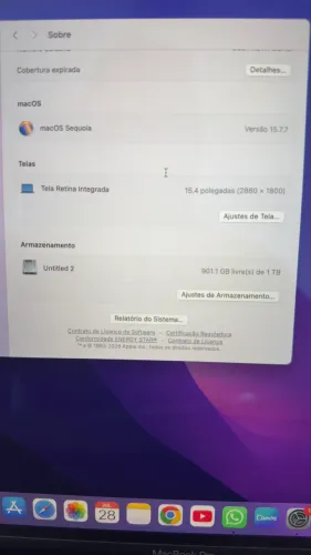 MacBook Pro de 15.4 polegadas (2019)