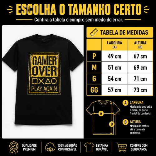 Camiseta Gamer Personalizada
