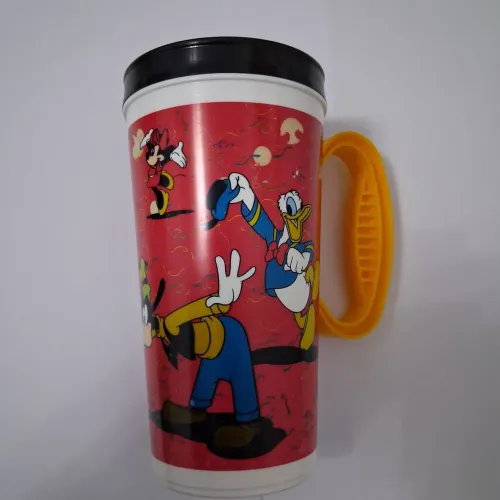 Caneca Plástico Mickey Pateta Pato Donald - Disney Parks 16cm