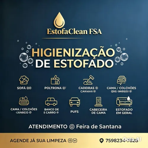 HIGIENIZAÇÃO DE ESTOFADOS