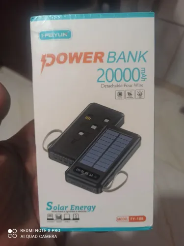 Carregador solar 20000 mAh 4 cargas completas