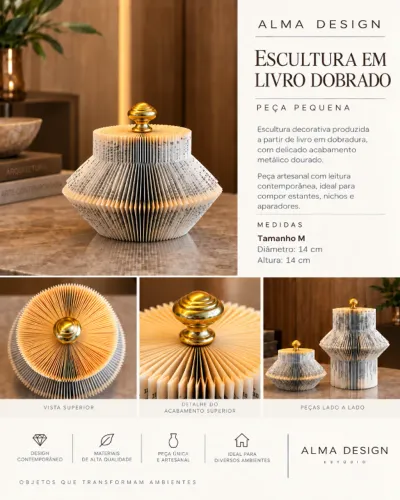 Escultura em Livro - M