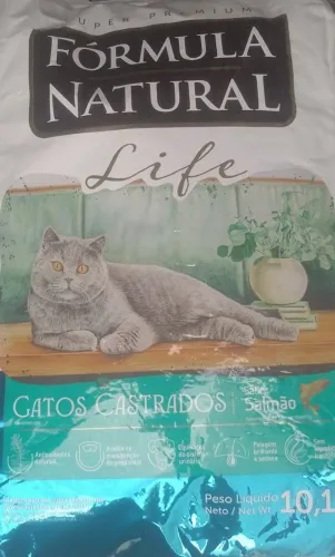 Ração para gato castrado Natural life
