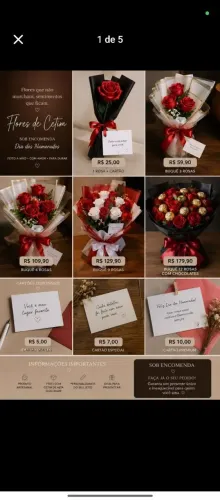 Seu presente de namorados aqui! Cetim & rosas