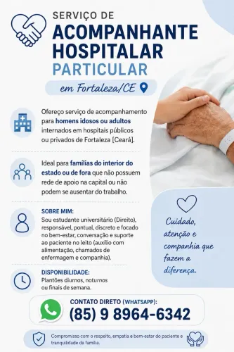 Serviço de Acompanhante Hospitalar Particular em Fortaleza/CE