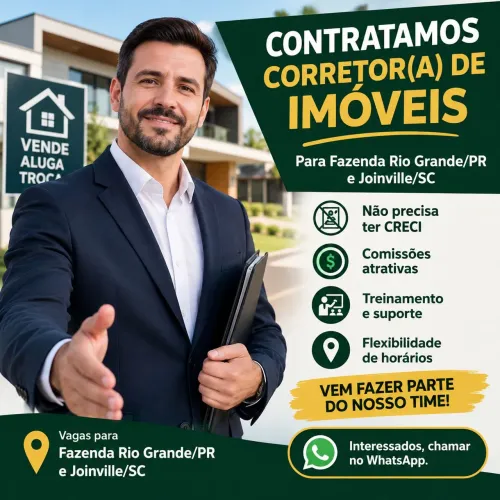 Contrato corretores(a) de imóve com ou sem experiência is