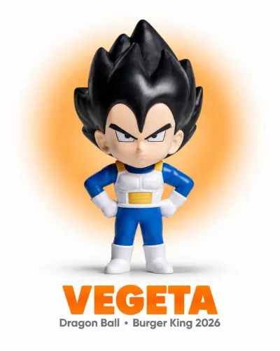 Vegeta Dragon Ball Burguer King Boneco 2026