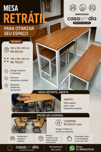 Mesa retrátil